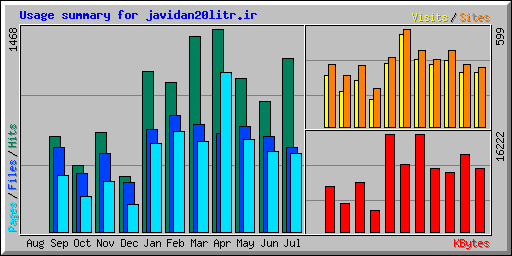 Usage summary for javidan20litr.ir
